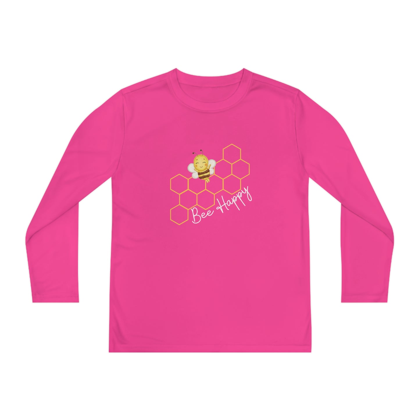 Bee Happy Youth Long Sleeve Competitor Tee