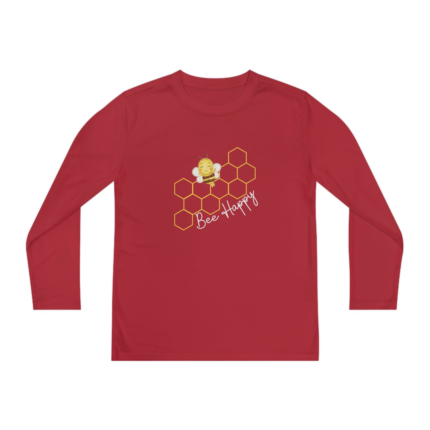 Bee Happy Youth Long Sleeve Competitor Tee