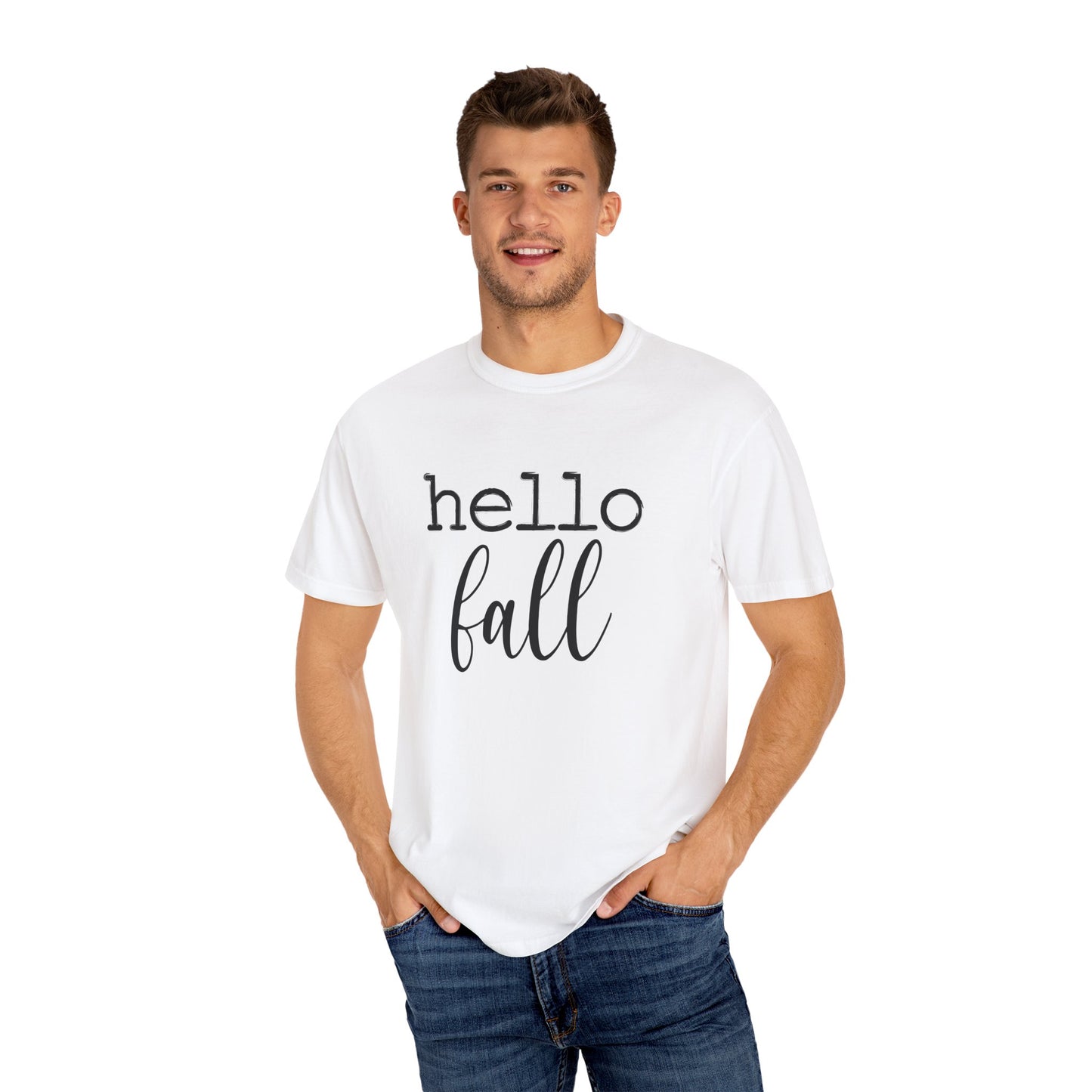 Hello Fall Unisex Garment-Dyed T-shirt