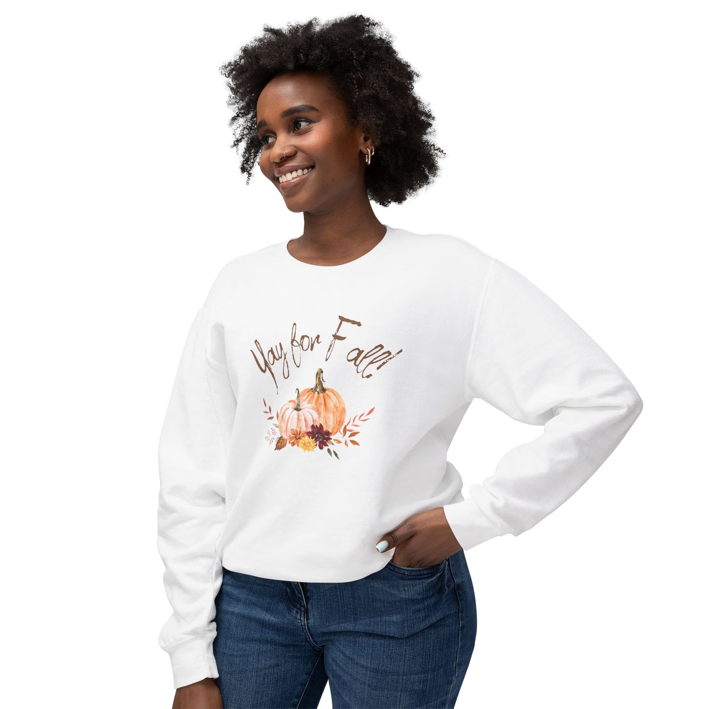 Yay for Fall! Unisex Lightweight Crewneck Sweatshirt