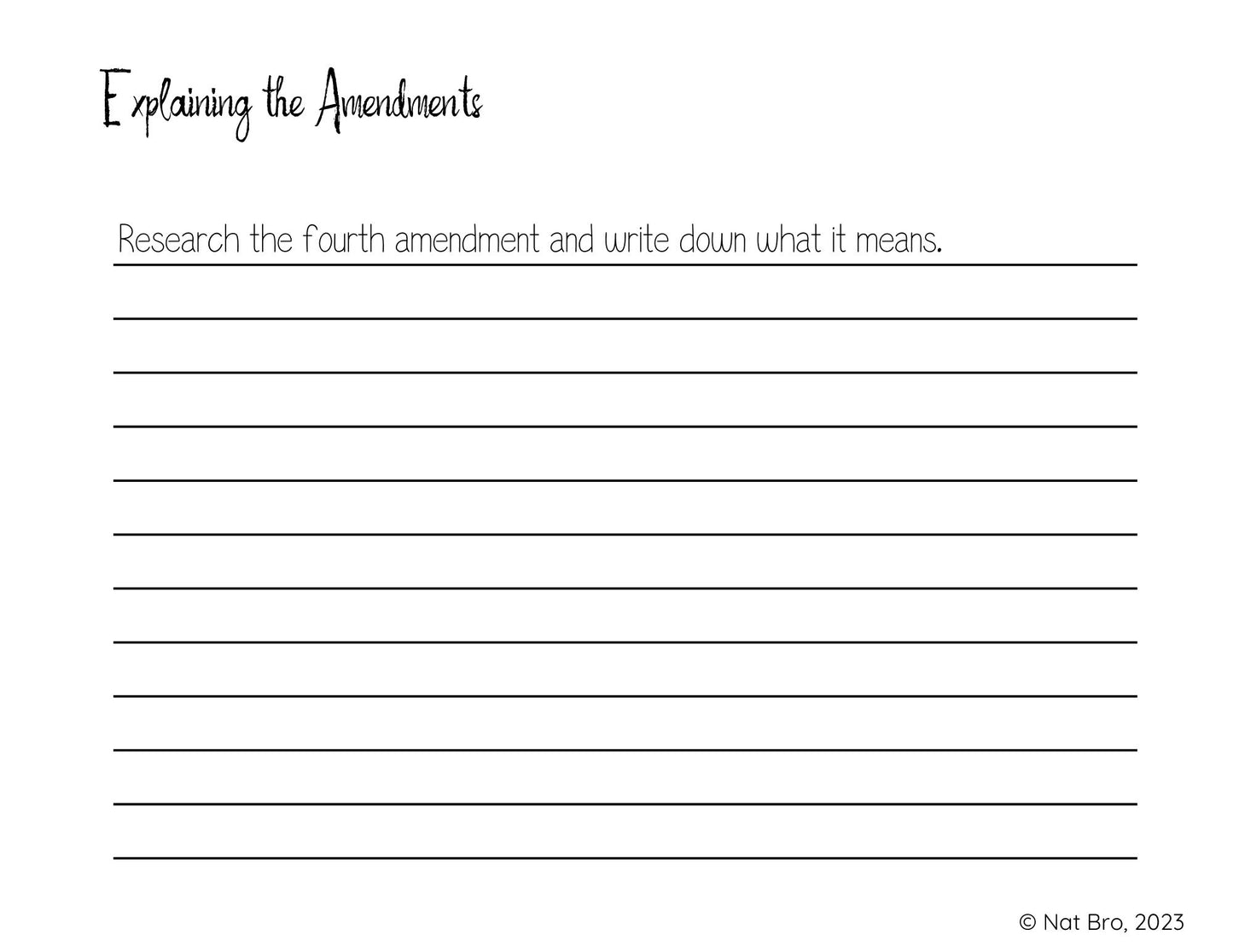 The Constitution, 50 States, and More! Research Workbook