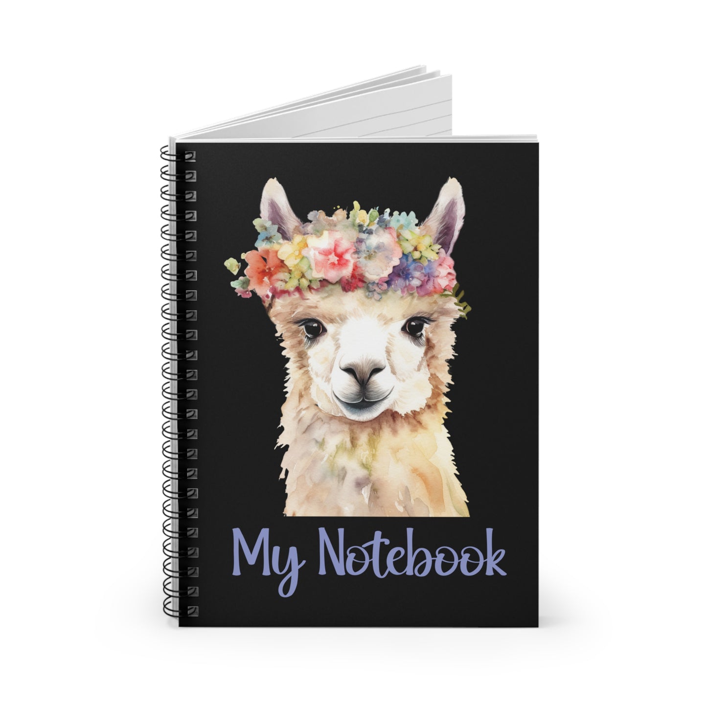 Llama Inspired Spiral Notebook - Ruled Line