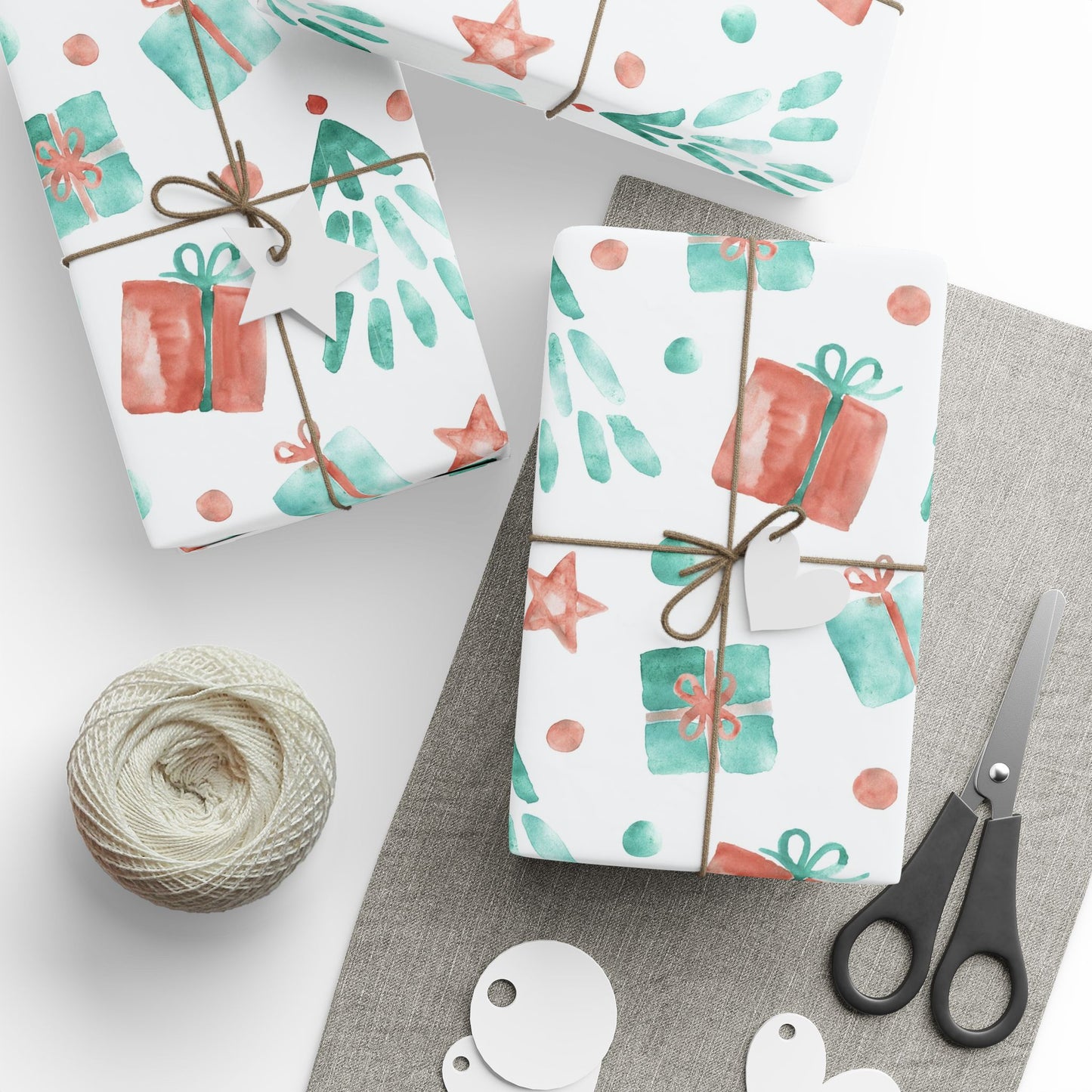 Christmas Gifts with Trees Wrapping Paper