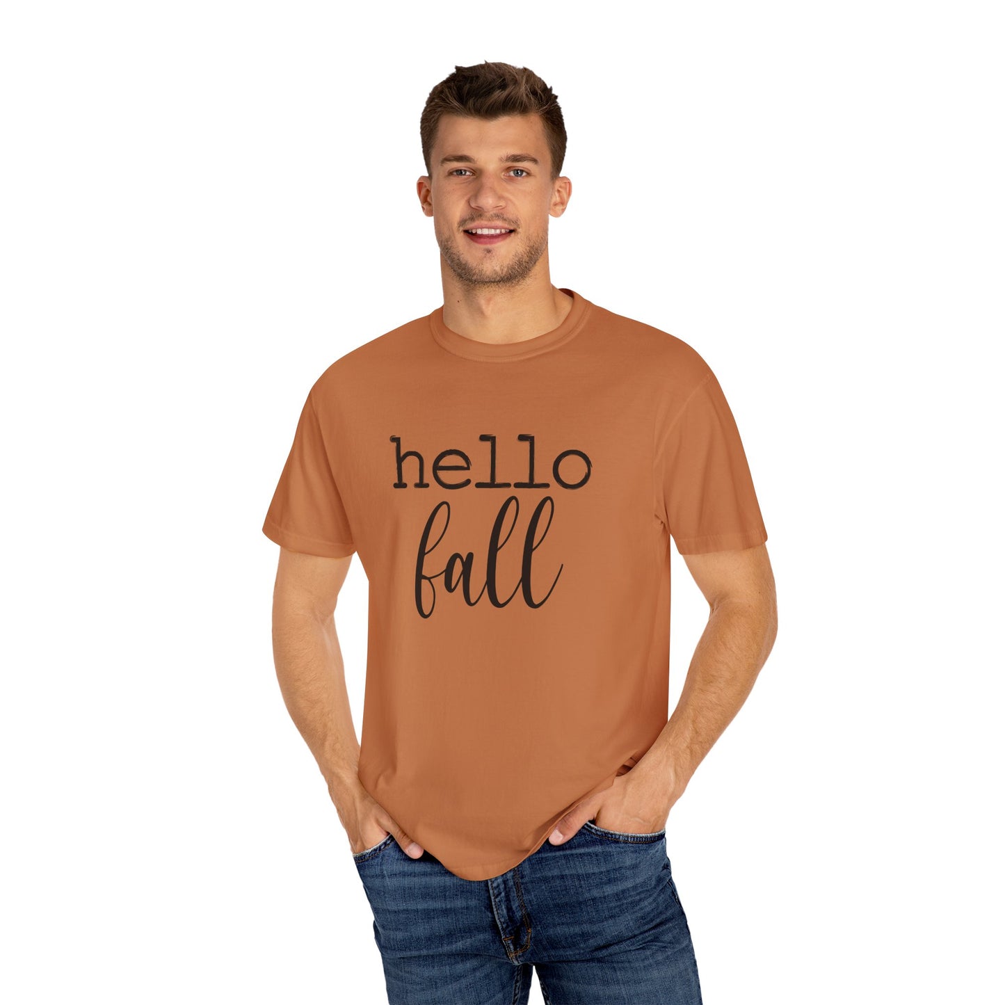 Hello Fall Unisex Garment-Dyed T-shirt