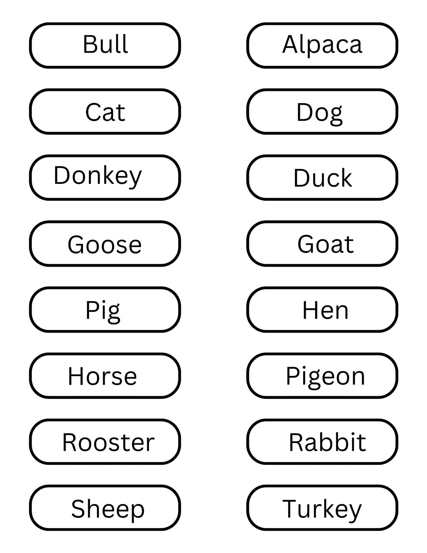 Farm Animal Matching Game