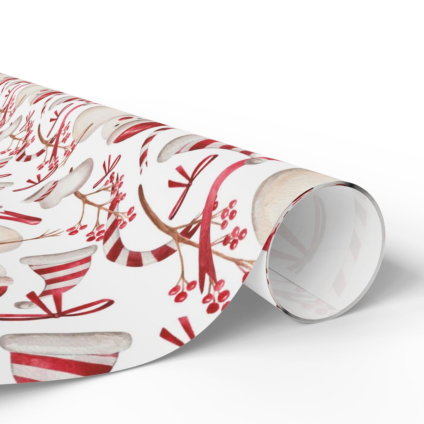 Happy Snowmen Red Wrapping Paper