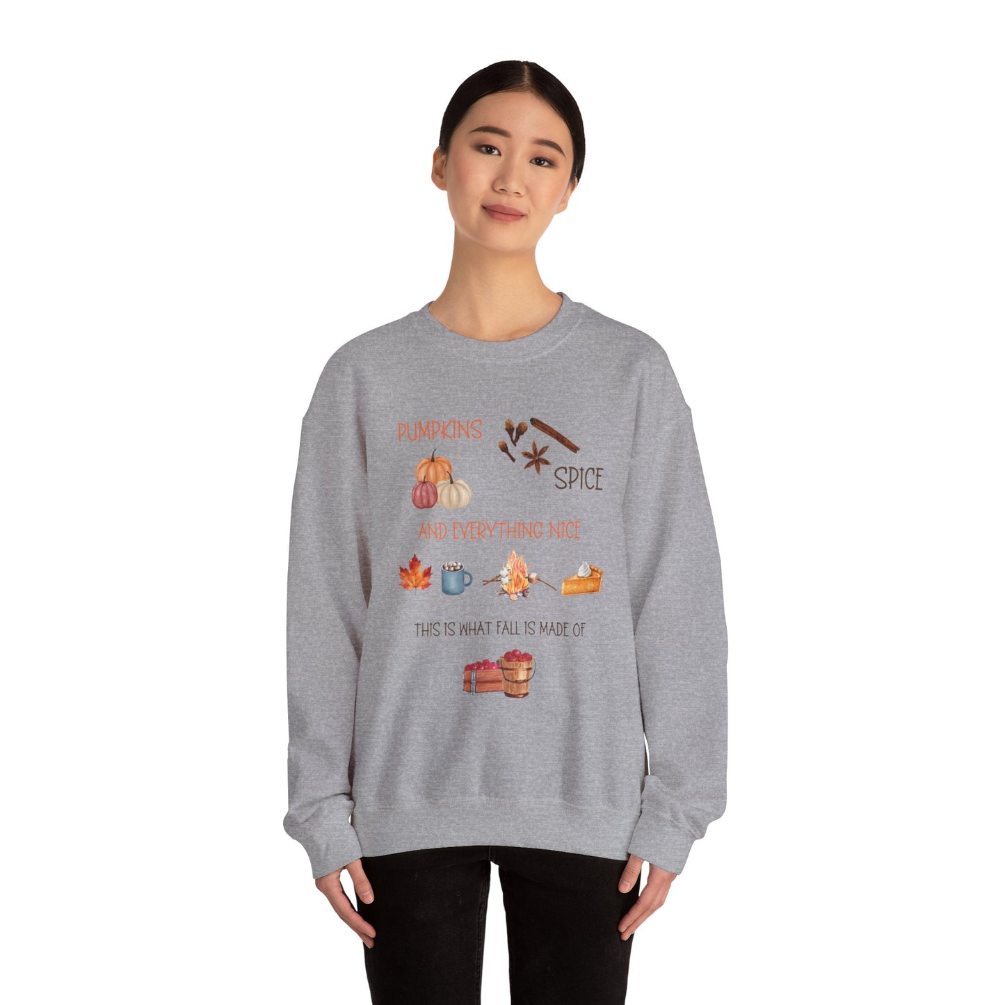 Pumpkin, Spice, and Everything Nice! Unisex Heavy Blend™ Crewneck Sweatshirt