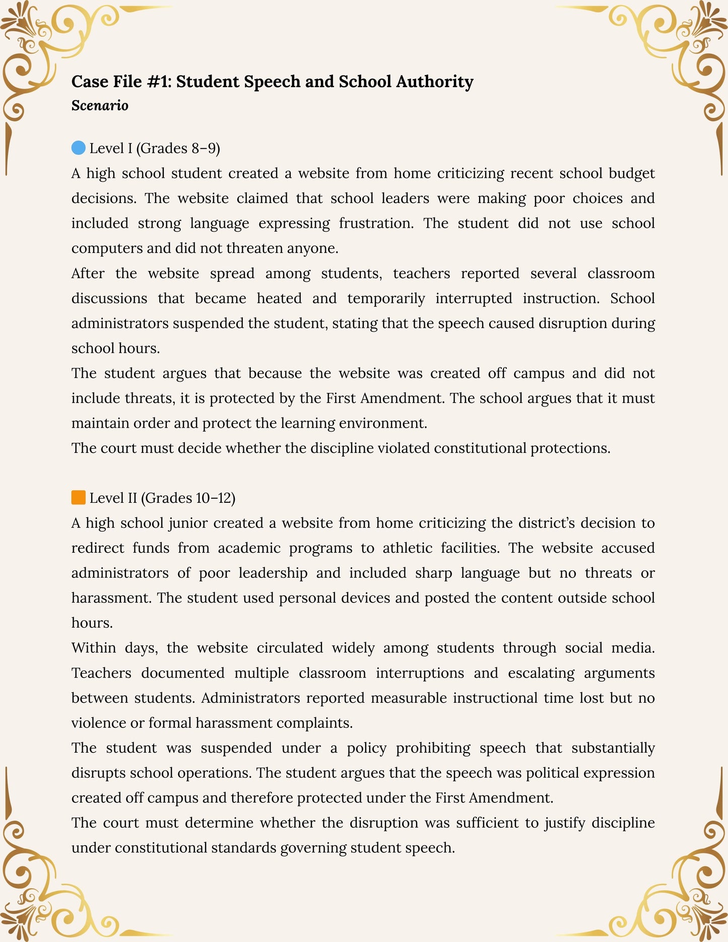 NoW Scholars Series™ – Constitutional Case Files