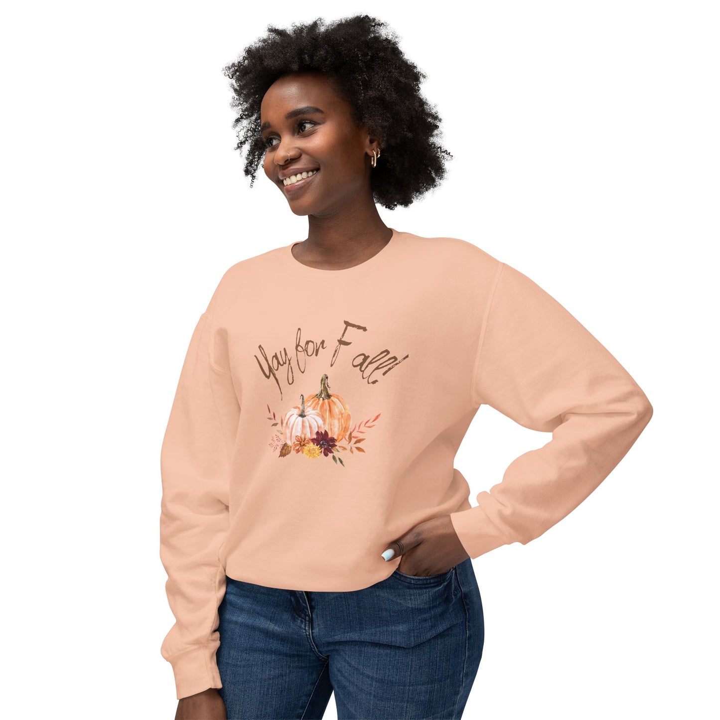 Yay for Fall! Unisex Lightweight Crewneck Sweatshirt