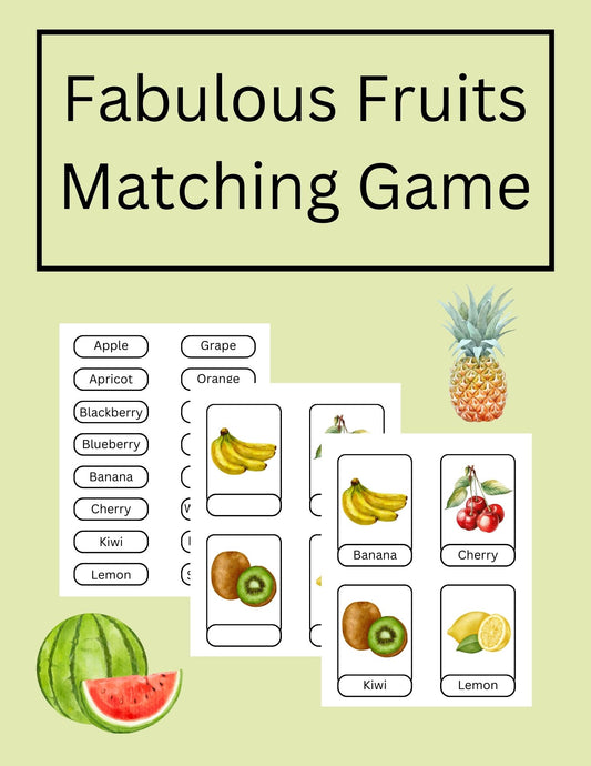 Fabulous Fruits Matching Game
