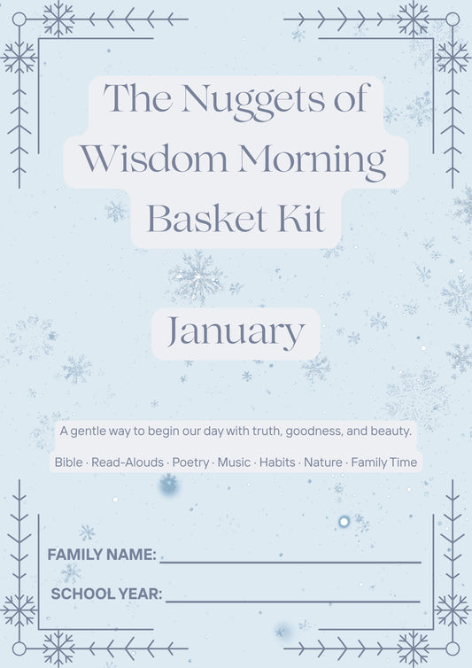 Morning Basket Planning Kit – 12 Pages for Bible, Read-Alouds, Beauty Loop & Family Reflection