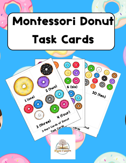 Montessori Style Donut Task Cards