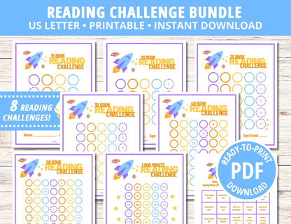 Reading Challenge Bundle- Rocket Themed