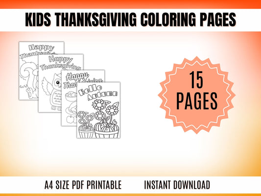 Kid's Thanksgiving Coloring Pages
