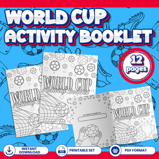 Soccer World Championship Activity Booklet for Kids Printable