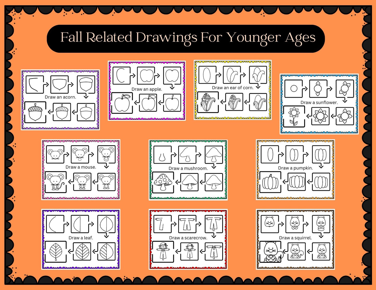 Fall Themed Drawing Workbook