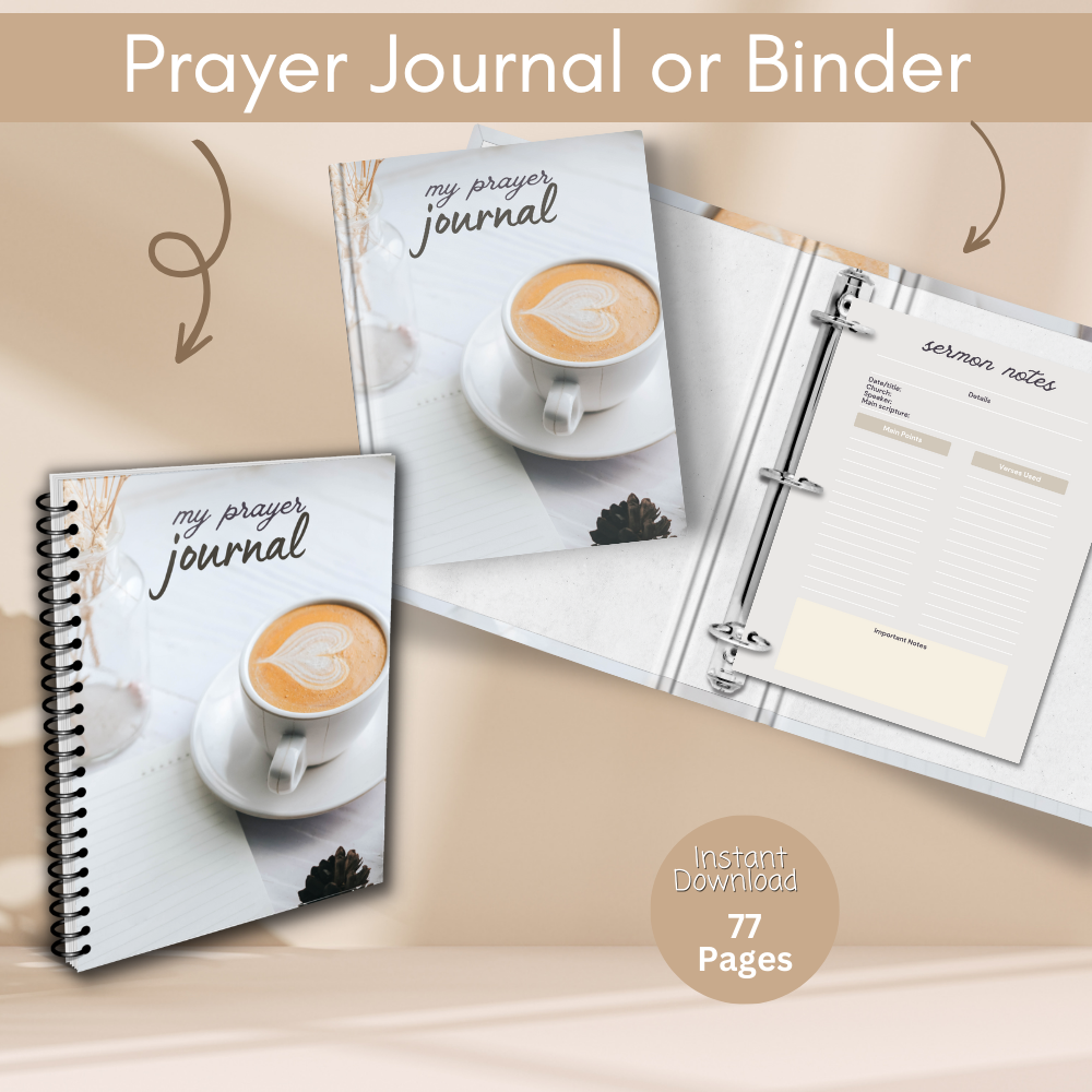 Tan Styled Prayer Journal