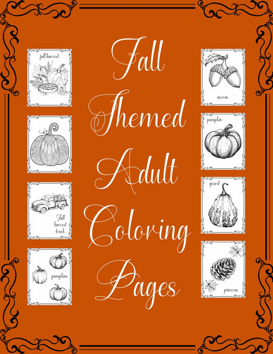 Adult Fall/Thanksgiving Coloring Pages