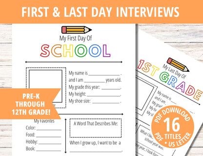 First and Last Day School Interviews