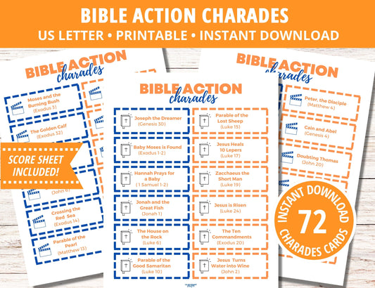 Bible Action Charades Game