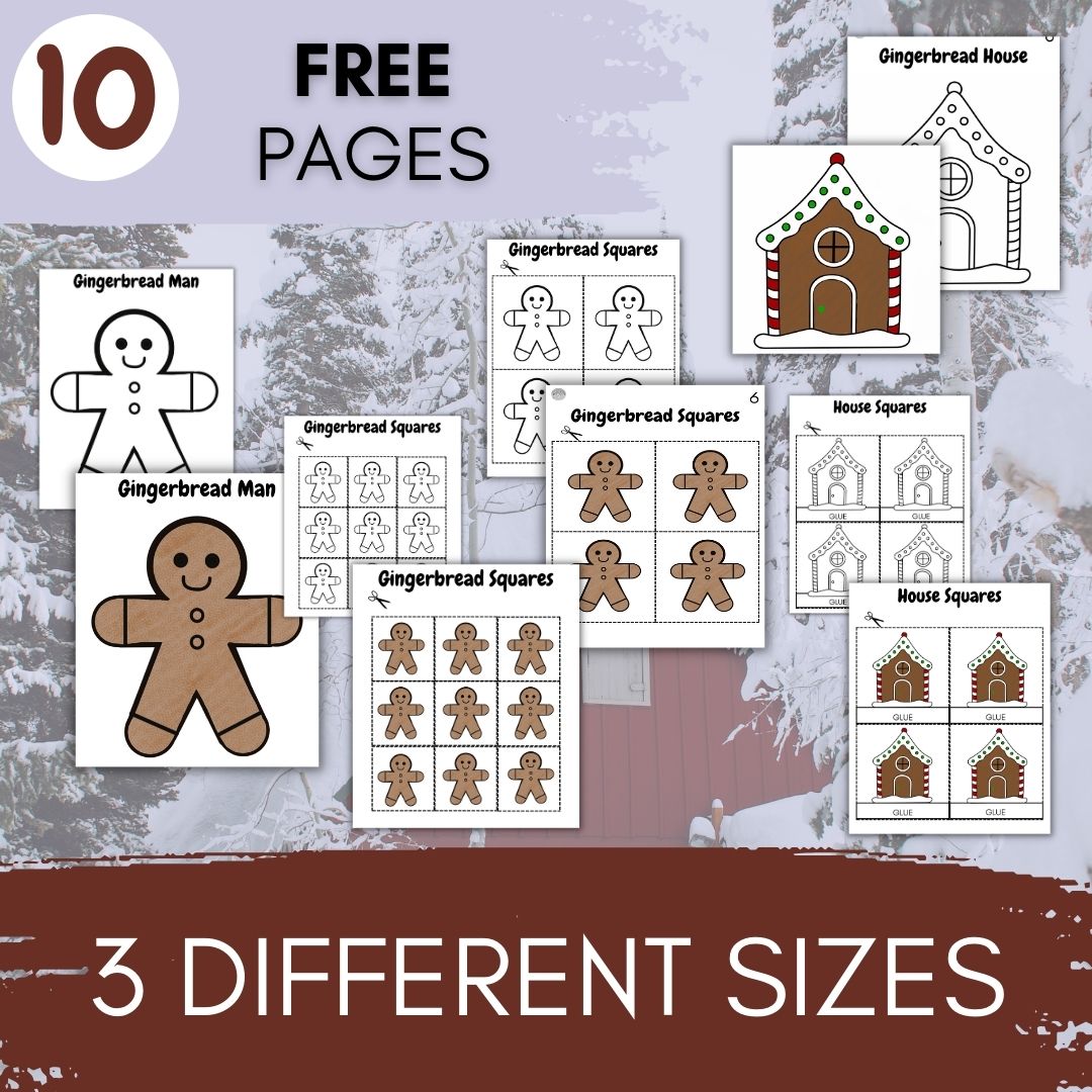Gingerbread Man Templates - Gingerbread House FREE Printables for Crafts