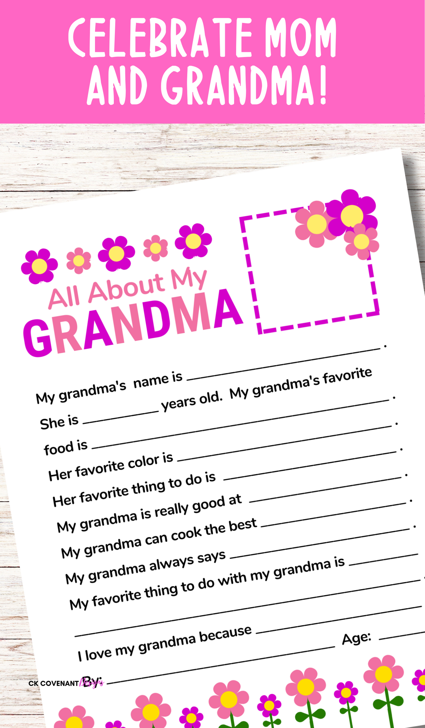 All About Mom Mother’s Day Questionnaire/ All About Grandma Questionnaire