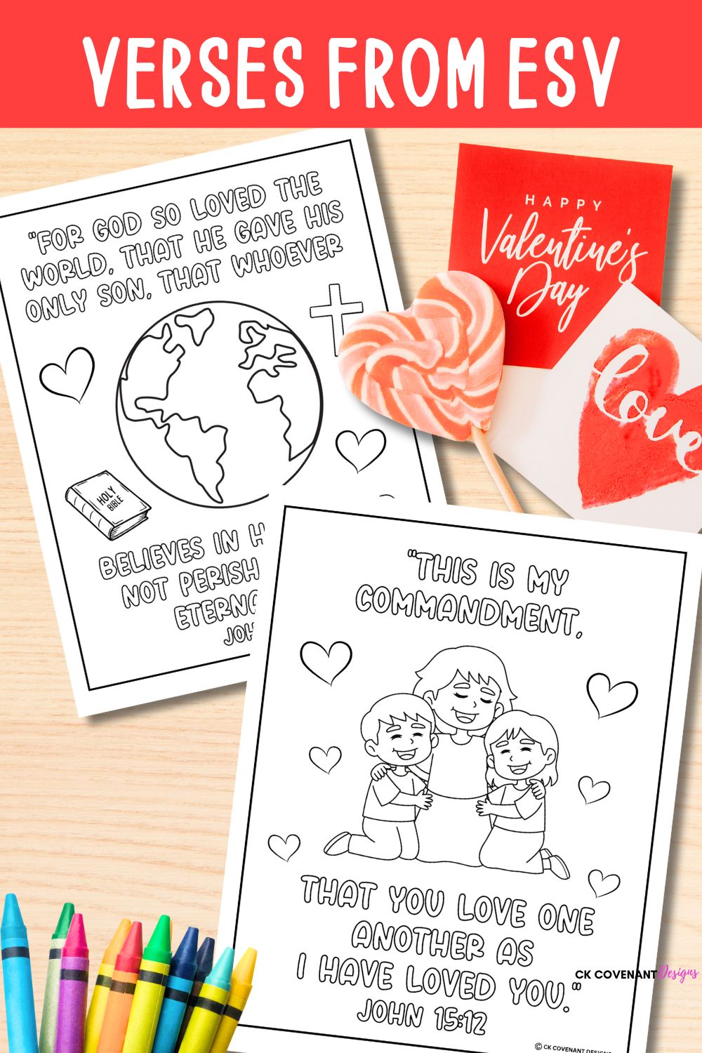 Valentine's Day Bible Verse Coloring Pages