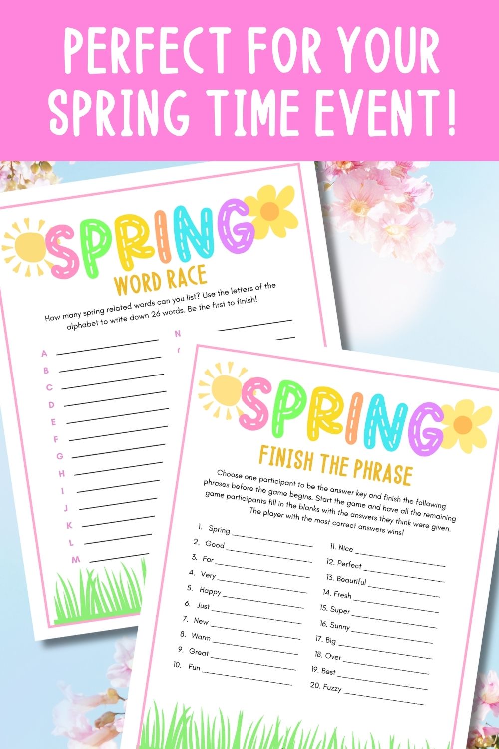 Spring Fun Printable 10 Game Bundle