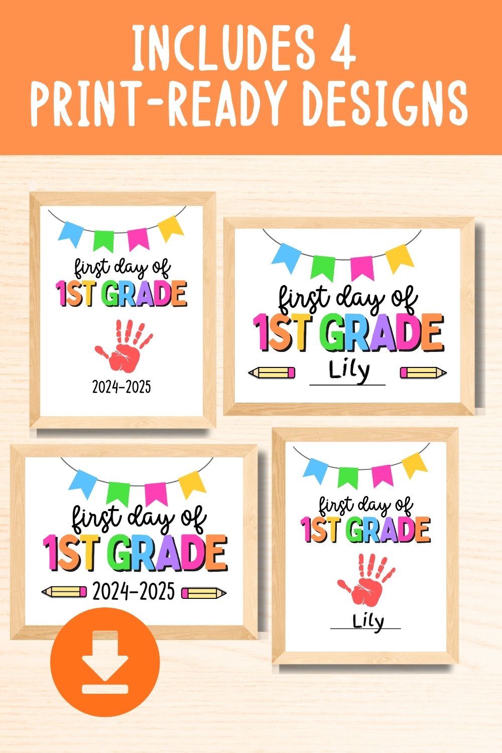 First Day of First Grade Sign Bundle