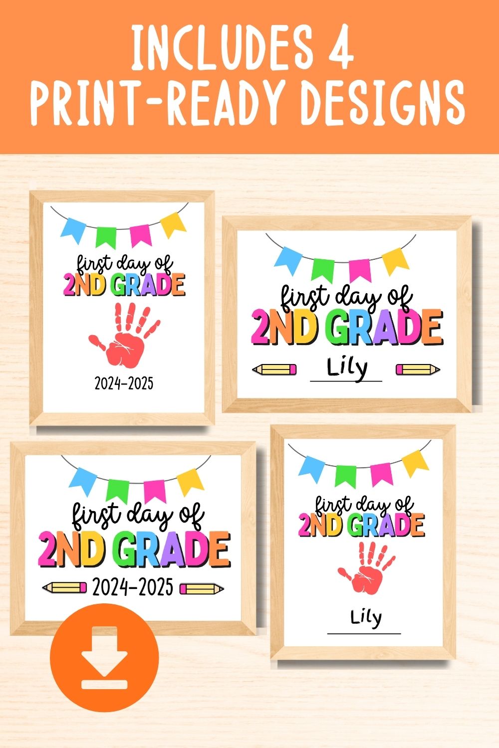 First Day of Second Grade Sign Bundle