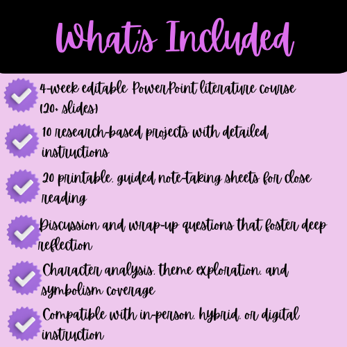 The Outsiders PowerPoint, Research Projects, & Note-Taking Sheets