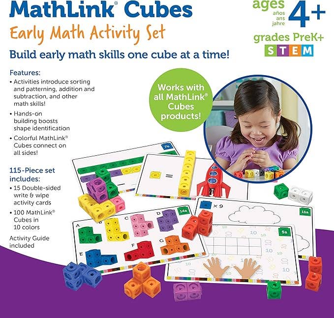 Learning Resources Early Math Mathlink Cube Activity Set
