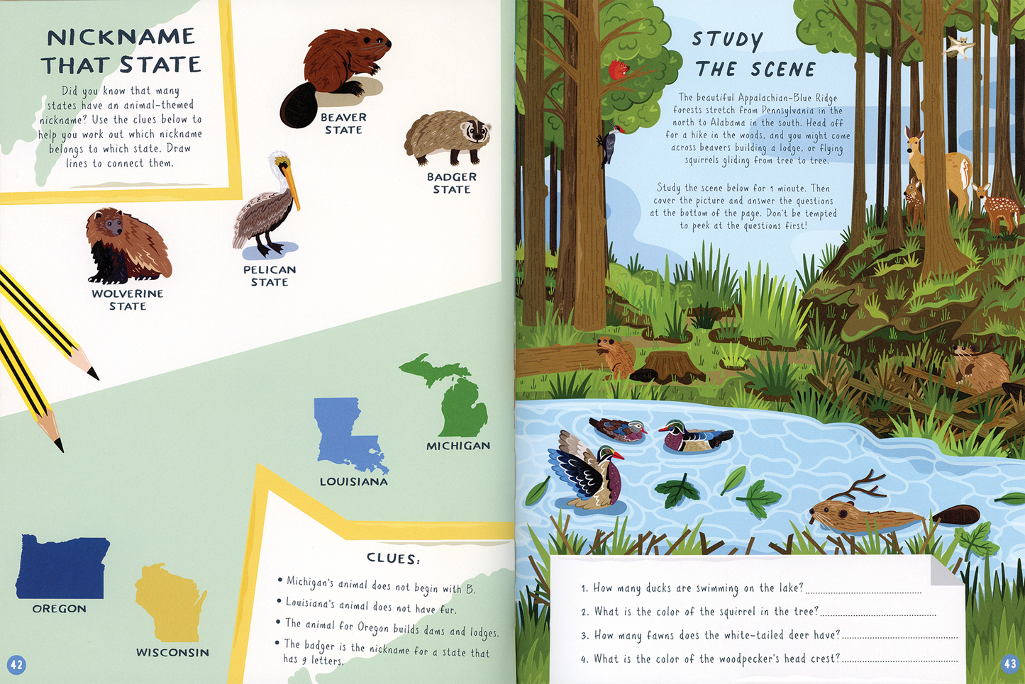 Celebrate the States: Animals of the USA Activity Book