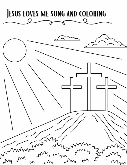 Jesus Loves Me Coloring Pages Song Worksheets