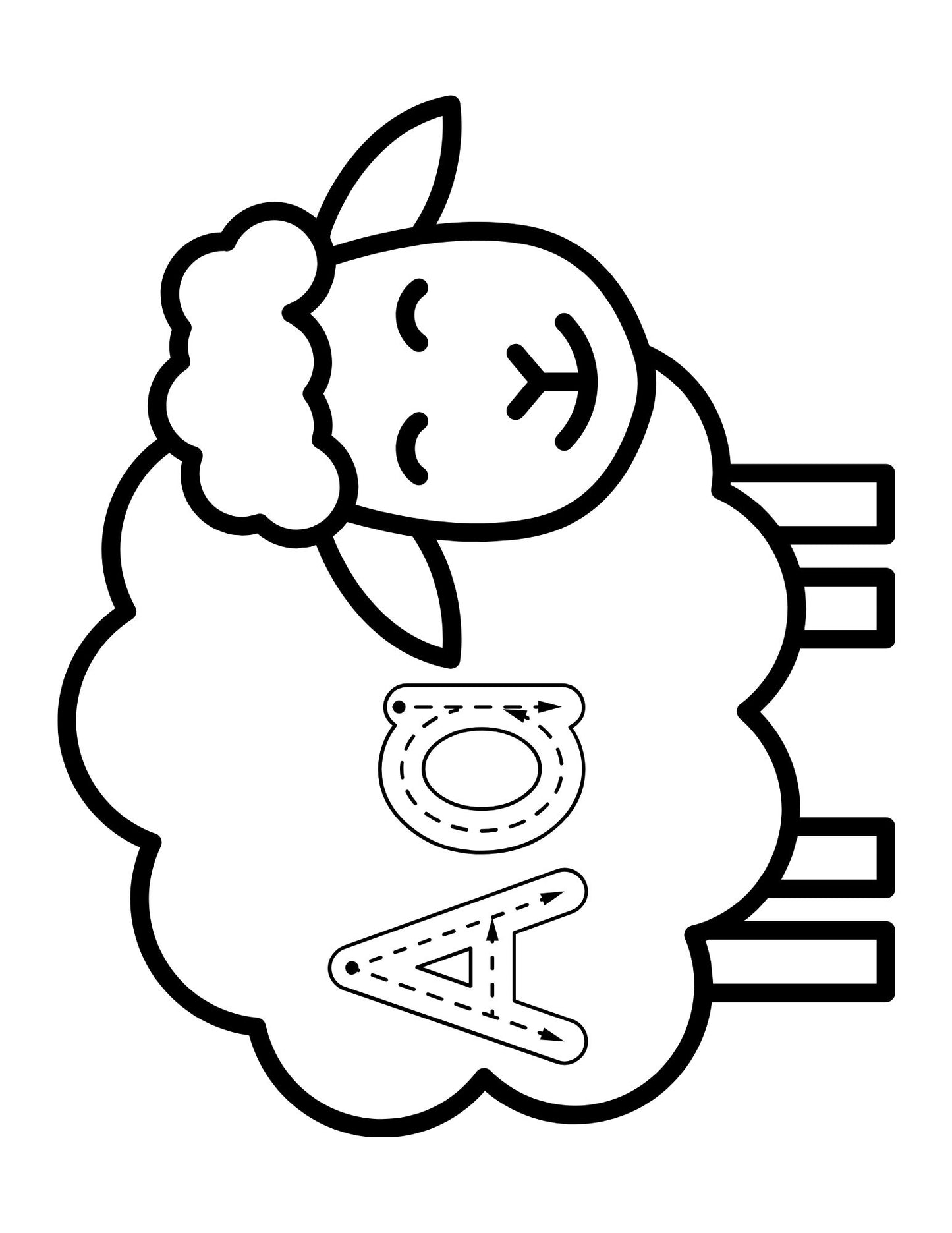 Sheep Alphabet and Number Tracing