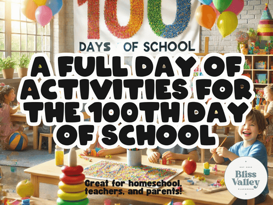 100 Days Smarter: Preschool Lesson Plan for the 100th Day of School for Ages 3-5 | Homeschool | Self Paced | Teacher Printables | Holidays