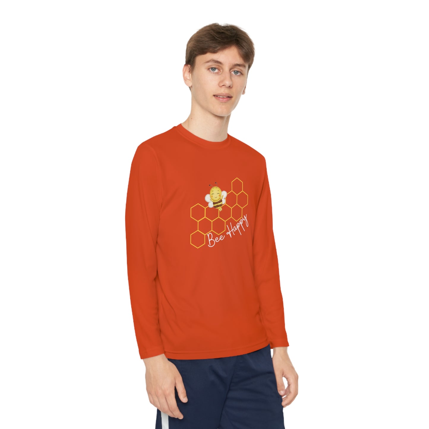 Bee Happy Youth Long Sleeve Competitor Tee