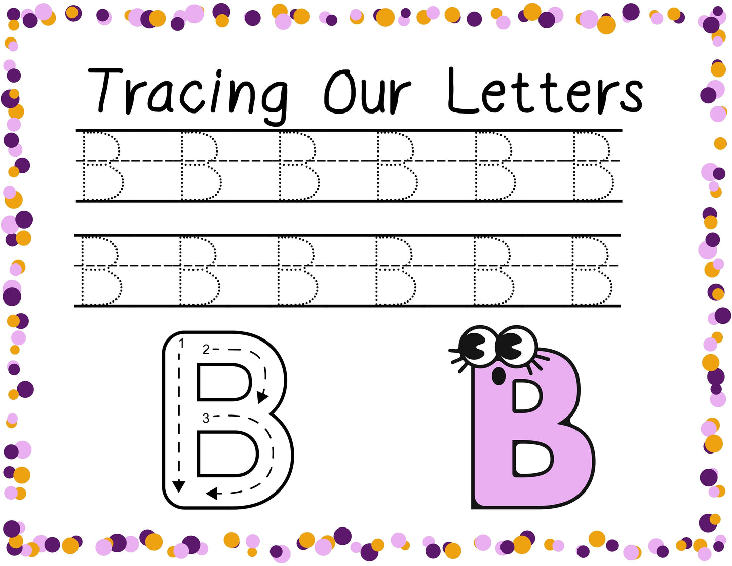 Uppercase Alphabet Letter Tracing Pages | A-Z Handwriting Practice