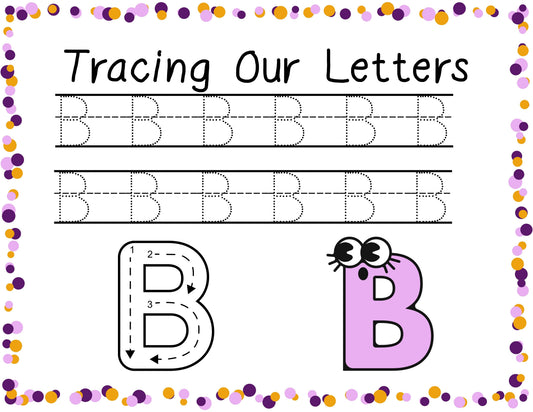 Uppercase Alphabet Letter Tracing Pages | A-Z Handwriting Practice