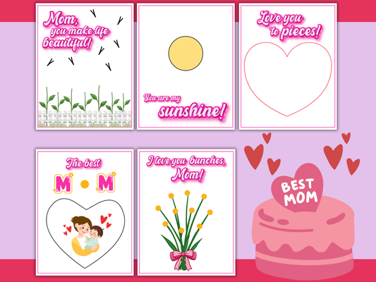 Mother’s Day Fingerprint Art Printable Craft | Mom Keepsake Handprint & Fingerprint Activity