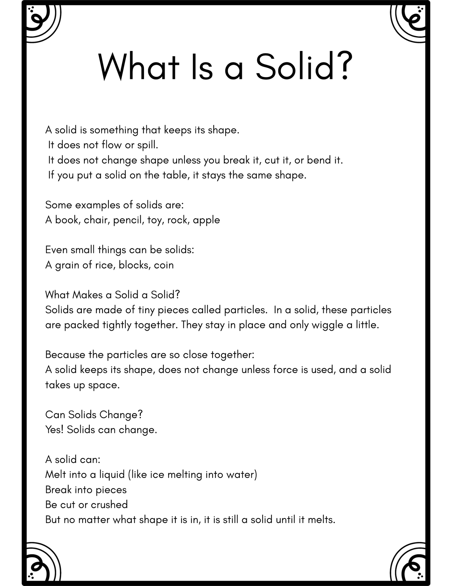 States of Matter Workbook