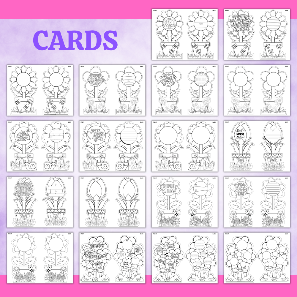 Standing Mother's Day Cards Printable Craft
