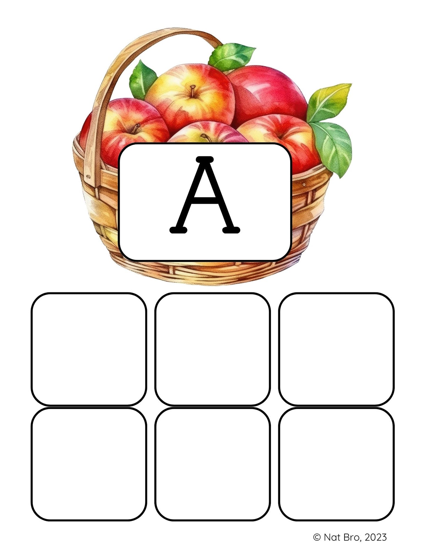 Picture/Letter Matching Game for Pre-K