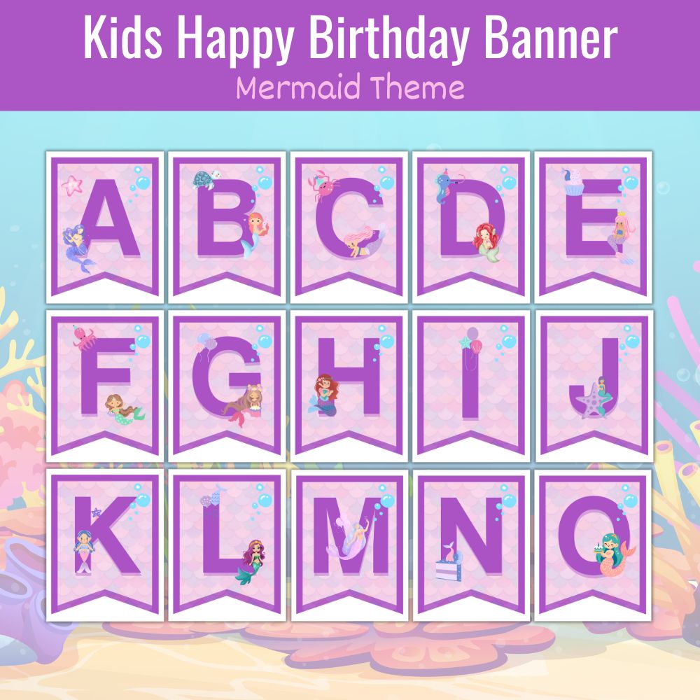 Under The Sea Themed Birthday Banner