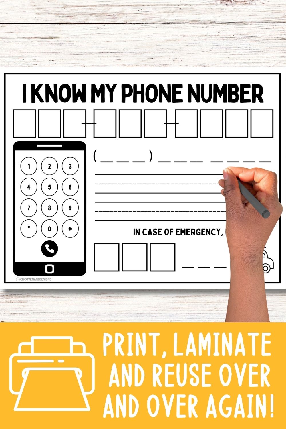 Phone Number Practice Worksheet