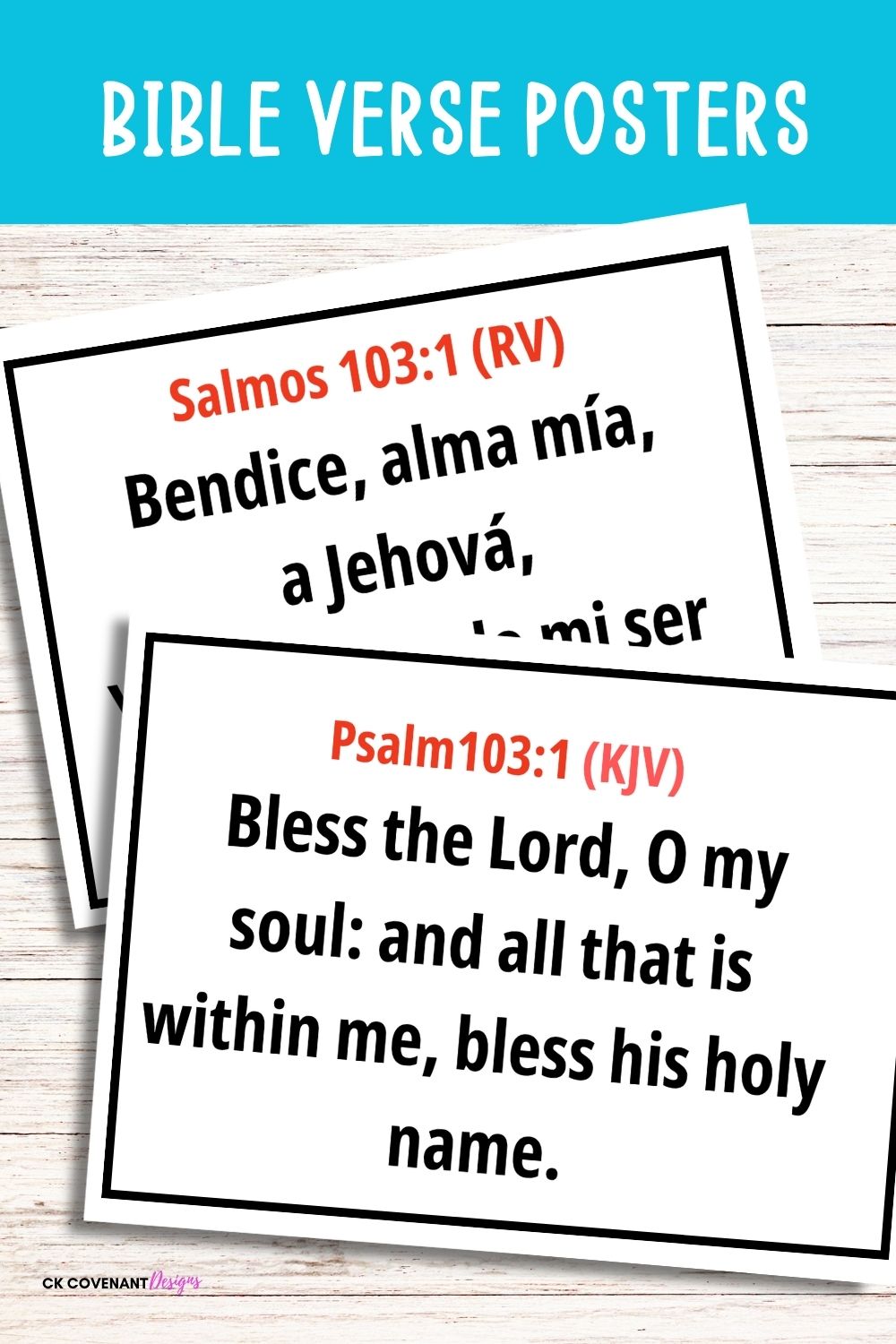 Spanish Bible Memory Fun Set -  Psalms 103:1