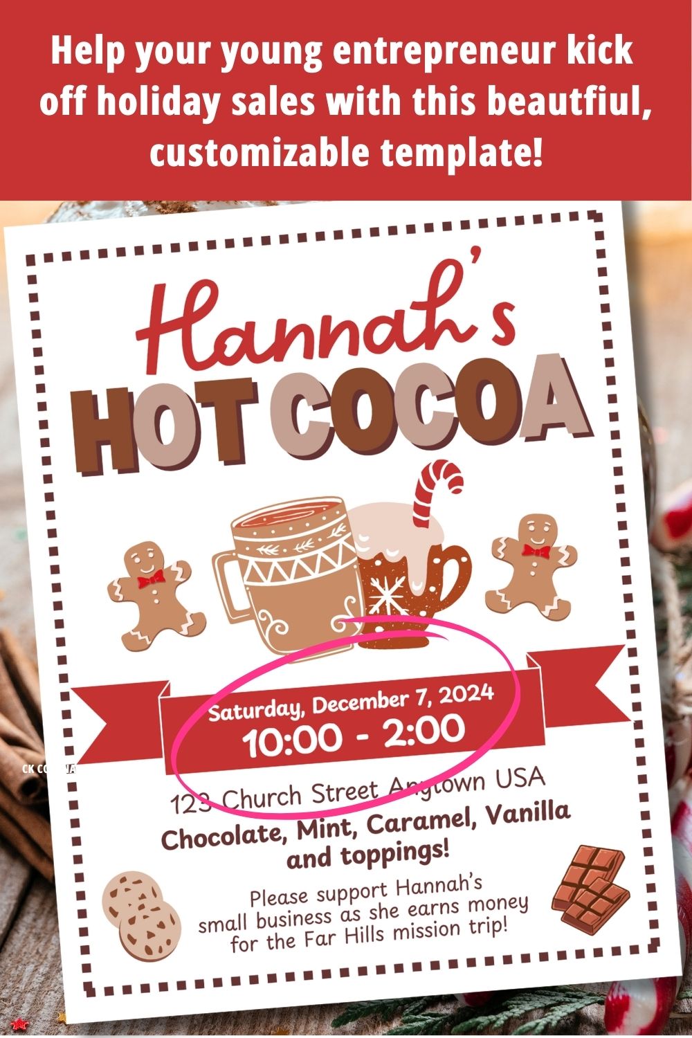 Hot Chocolate Sale Flyer and Price List - Fully Customizable Canva Templates