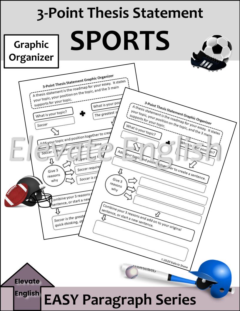 3-Point Thesis Statement Graphic Organizer: Sports