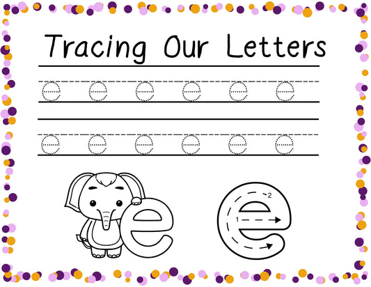 Lowercase Alphabet Letter Tracing Pages | a-z Handwriting Practice