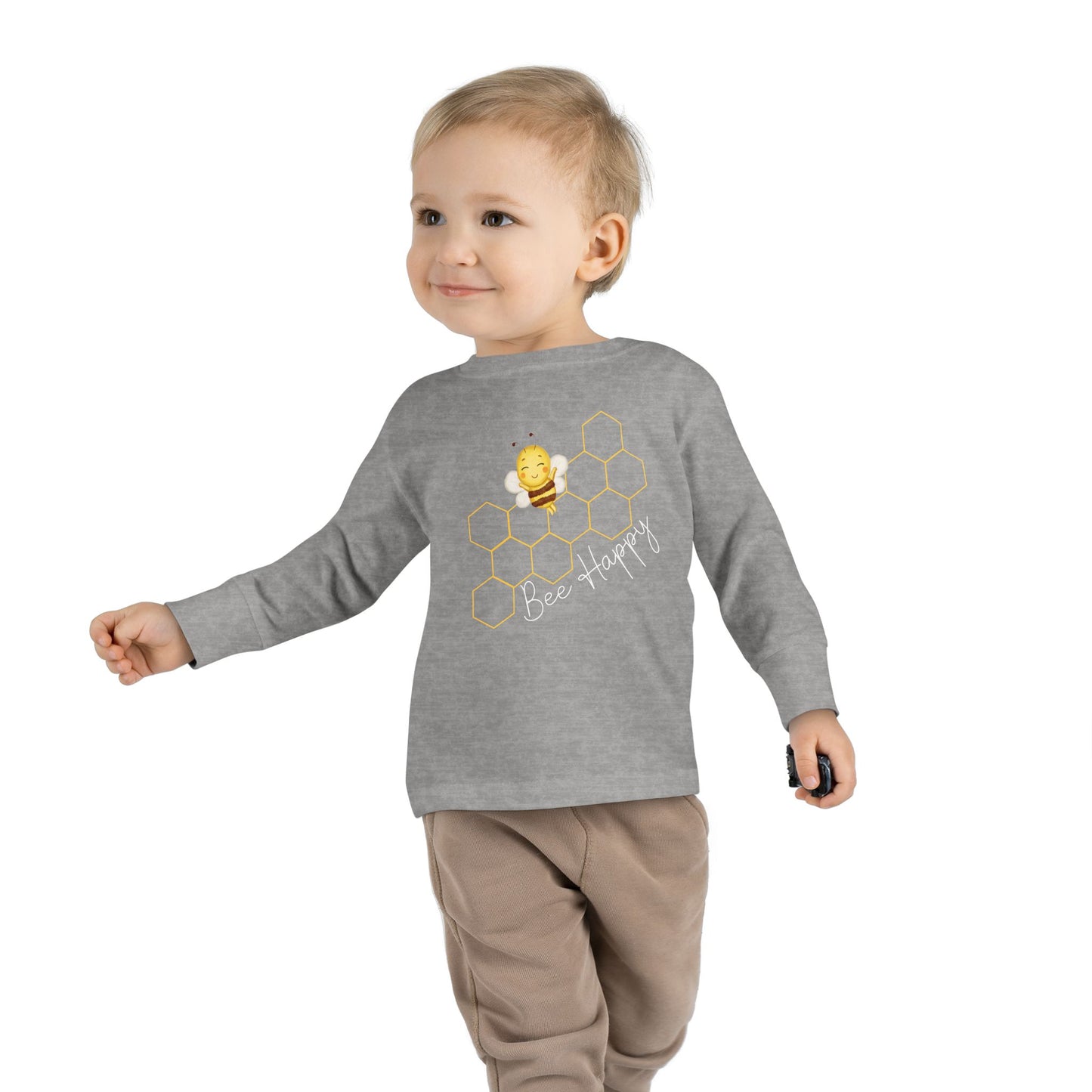 Bee Happy Toddler Long Sleeve Tee